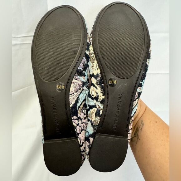 Lucky Brand Floral Print Flats Blue - Picture 7 of 7